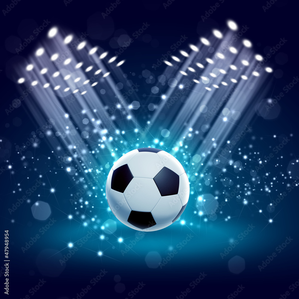 Naklejka premium black and white soccer ball