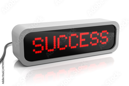 success text on the lcd character display