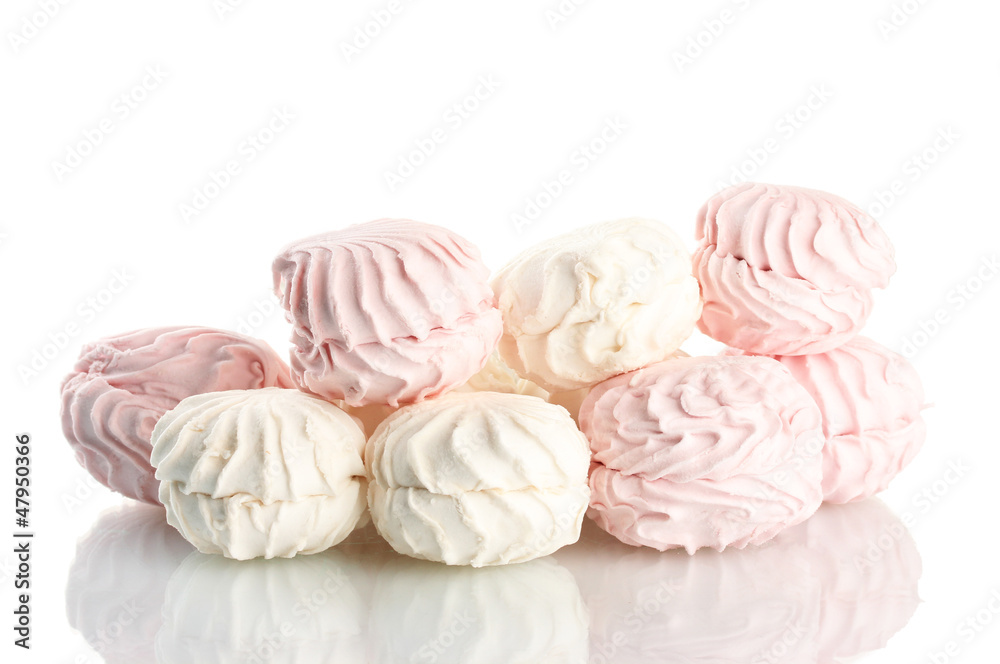 Marshmallows isolated on white Marshmallows isolated on white