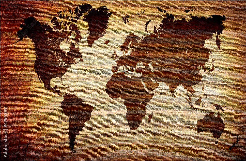 grunge world map background