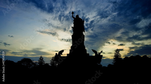 Germany Niederwald monument late afternoon