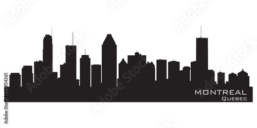 Montreal, Canada skyline. Detailed silhouette