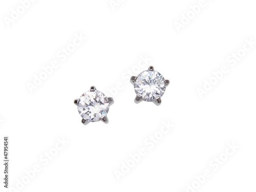 A pair of beautiful diamond earrings