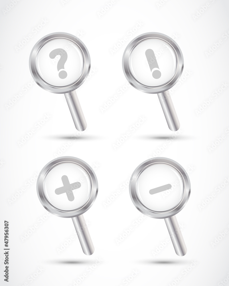 magnifying glass set illustration magnifying glass set illustration