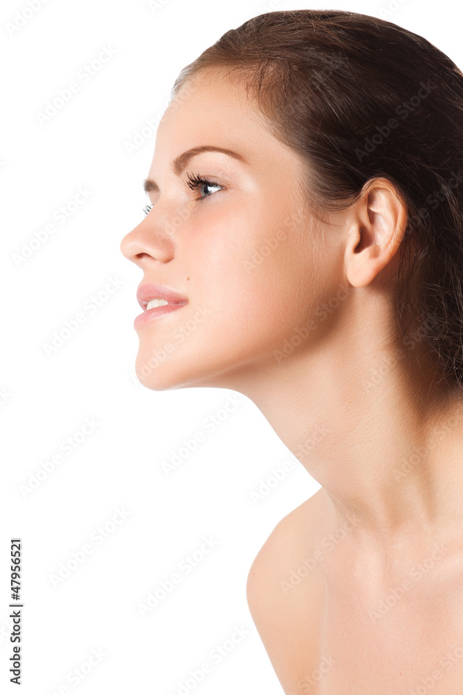 Profile of a beautiful young woman Profile of a beautiful young woman