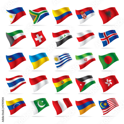 Set of world flags 3