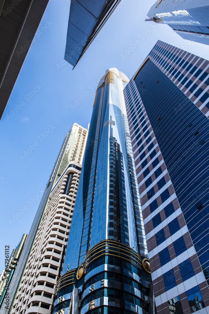 Naklejka premium high luxury building skyscraper