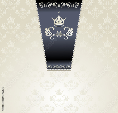 Royal seamless pattern with crown or Royal light background