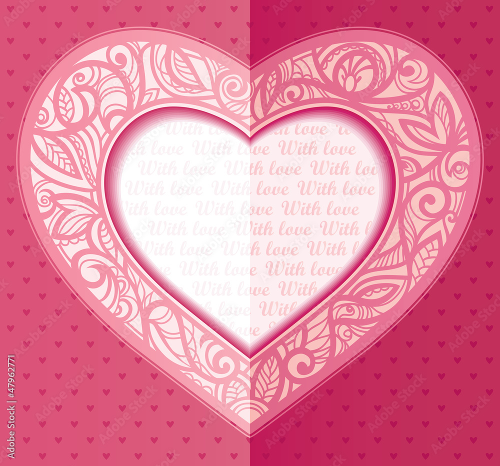 Vector greeting card Valentine's Day