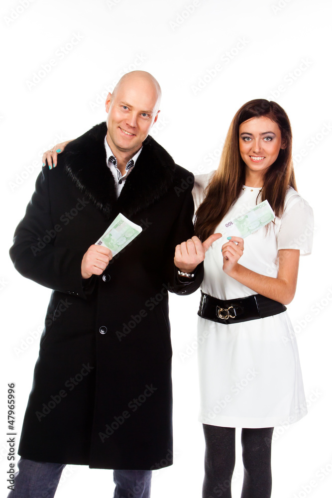 Business man with a beautiful young wife Business man with a beautiful young wife