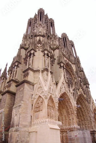 The cathedral in the French city Reims in France