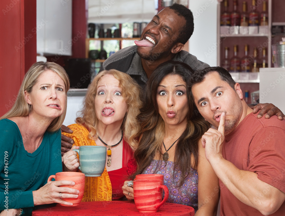 Obraz premium Group Making Funny Faces