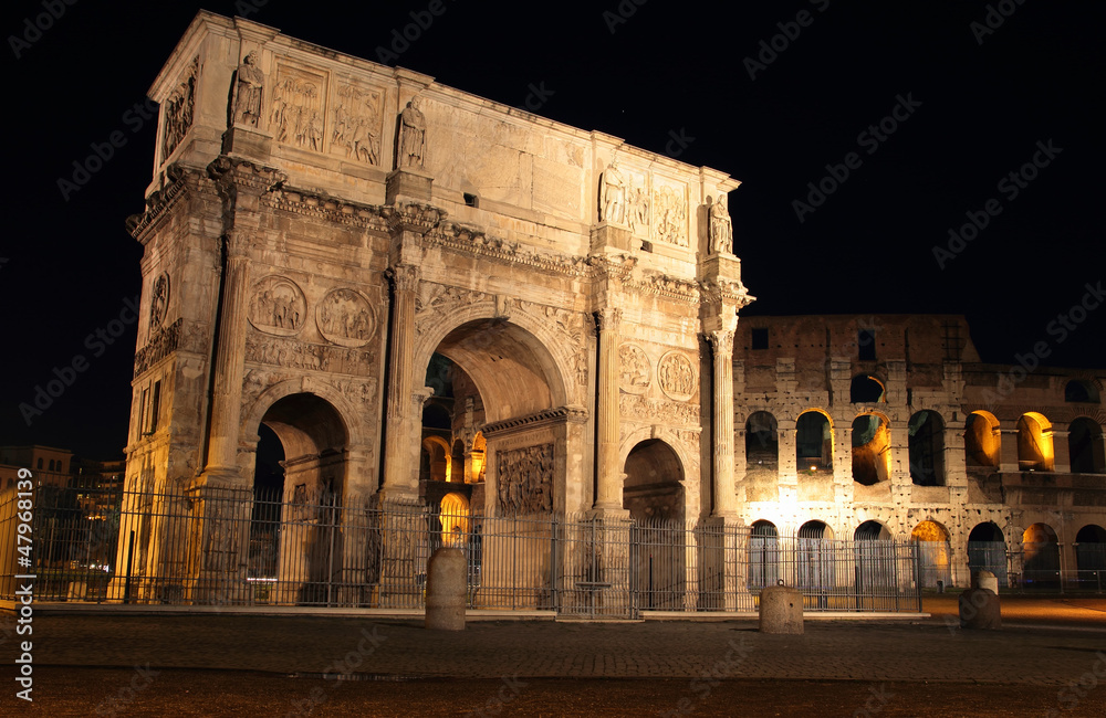 arch of Constantine  at night