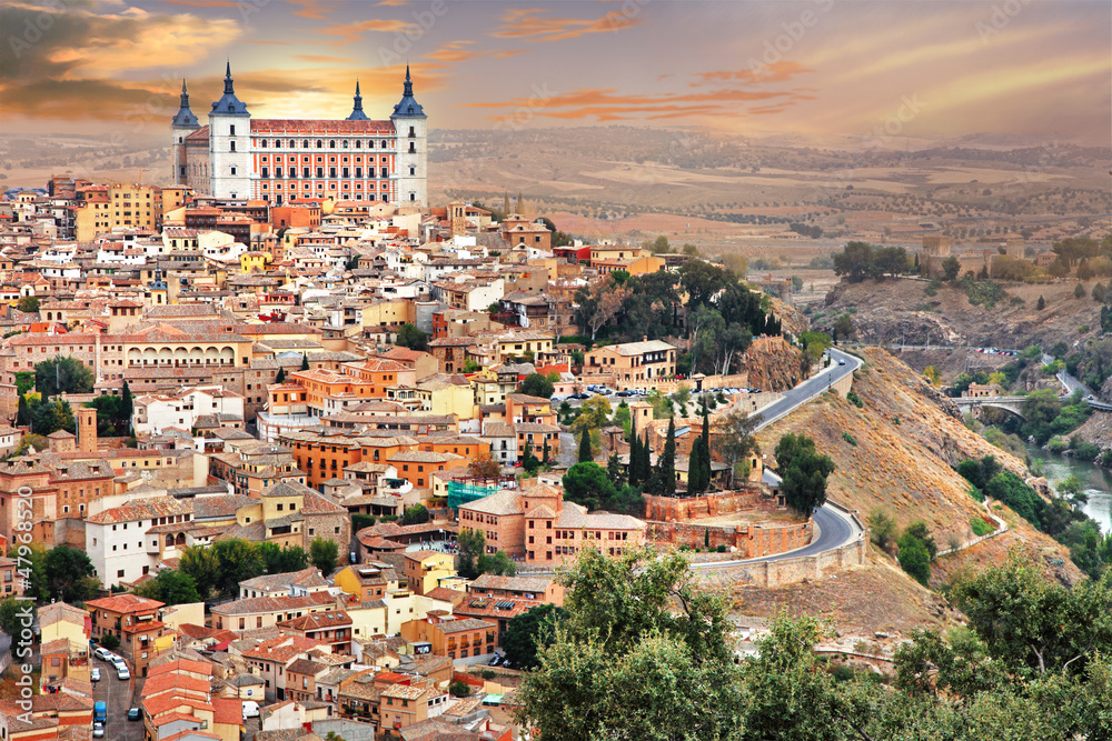 Toledo - medieval Spain - obrazy, fototapety, plakaty 