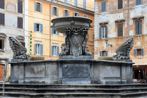 The Fountain in Piazza Santa Maria in Trastevere