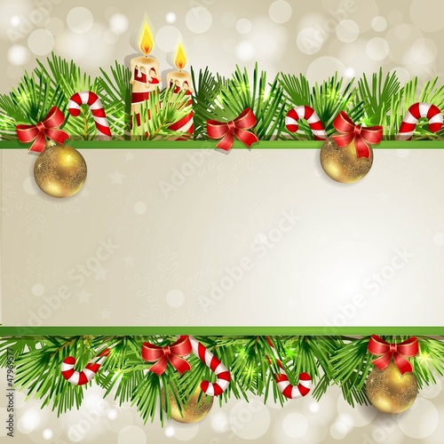 Christmas card with beautiful decoration
