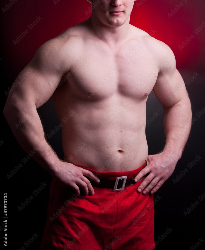 muscular santa claus