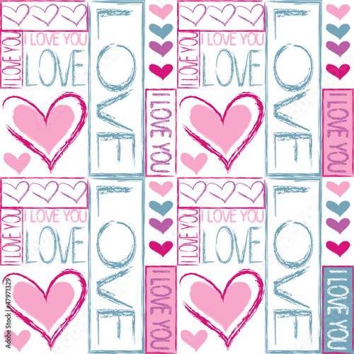 seamless pattern of love