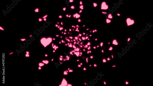HD Looping Falling Hearts Animation for your Wedding Video
