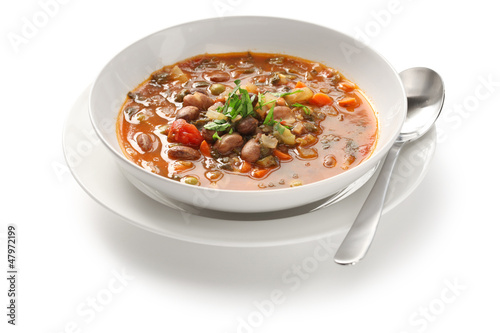homemade minestrone soup, italian cuisine
