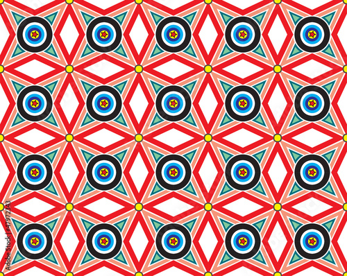 Colorful Shapely Ornamental Background