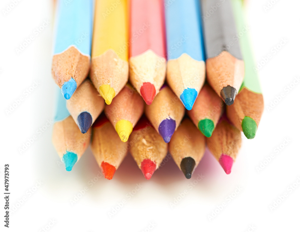 Colored pencils macro Colored pencils macro