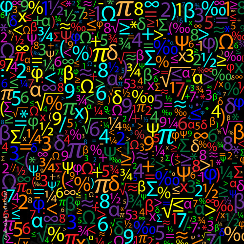 Colorful background with numbers  vector