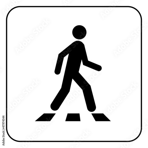 Pedestrian symbol, vector