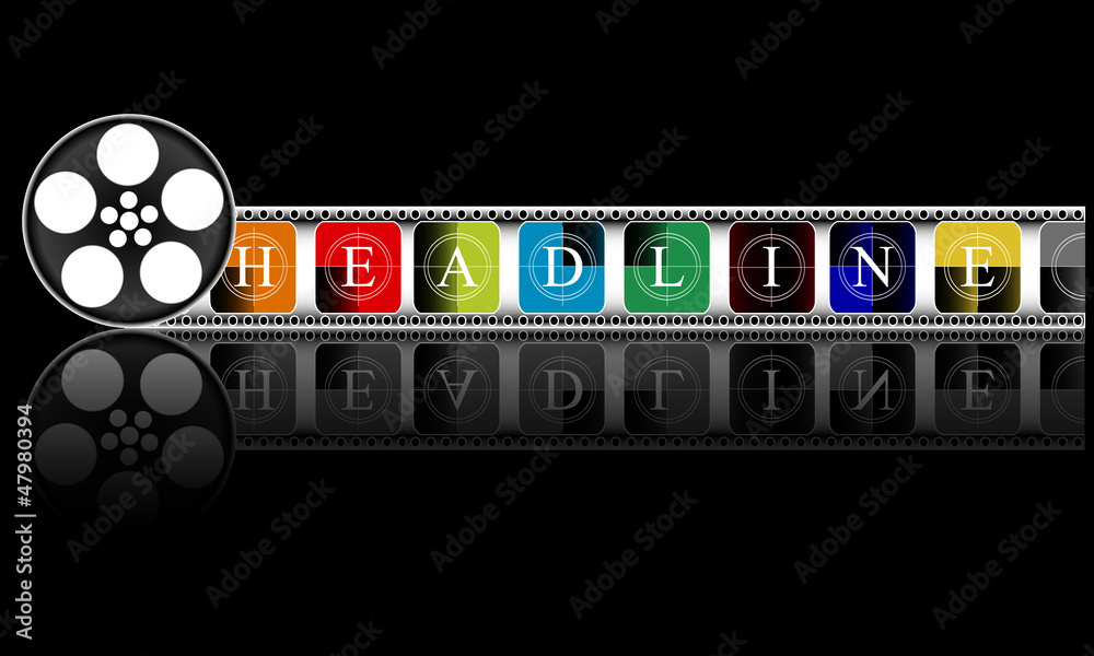 colorful Media. Electronic HEADLINE, vector