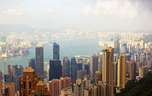 China  Hong Kong cityscape from the Peak_