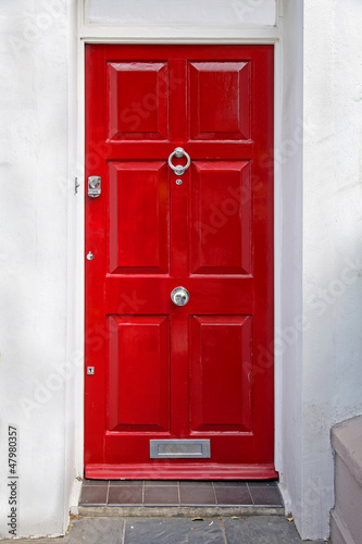 Retro red door