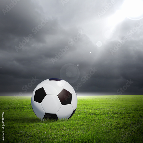 black and white soccer ball © Sergey Nivens