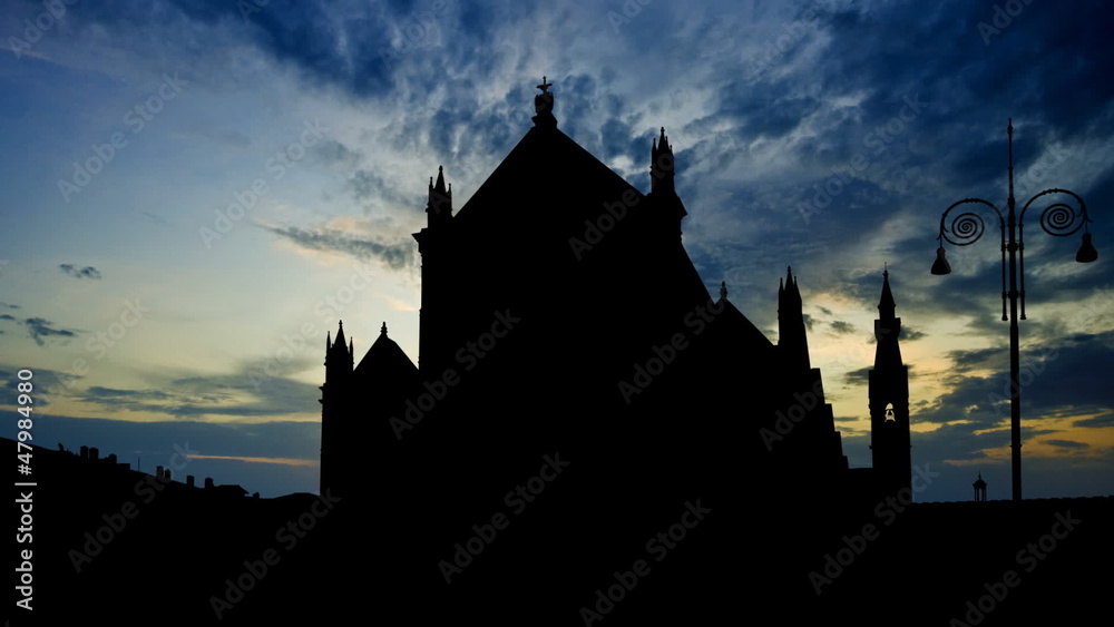 Italy Florence Basilica of Santa Croce late afternoon Italy Florence Basilica of Santa Croce late afternoon
