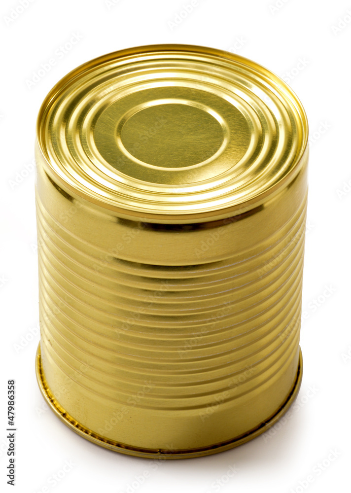 Tin can isolated on white. Processed food Tin can isolated on white. Processed food