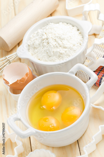 Eggs and flour