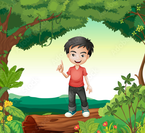 A boy in the nature
