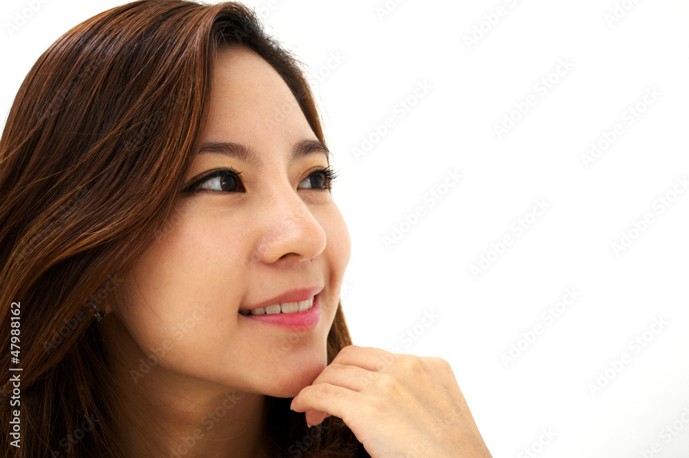 Gorgeous young female smiling confidently Gorgeous young female smiling confidently