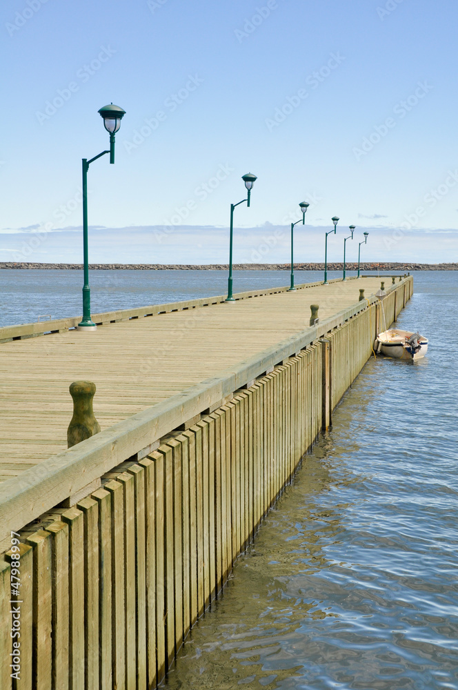 Boardwalk at Riviere au Renard, Quebec (Canada)