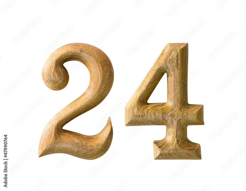 Wooden numeric 24 Wooden numeric 24