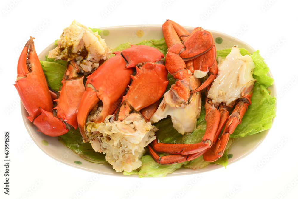 Serving Of Steamed Crab