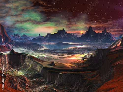 Fototapeta Naklejka Na Ścianę i Meble -  Alien Landscape - Firewalk Canyon