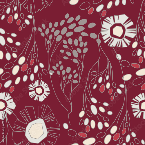 Konstfotografi Seamless Floral Pattern With Flowers