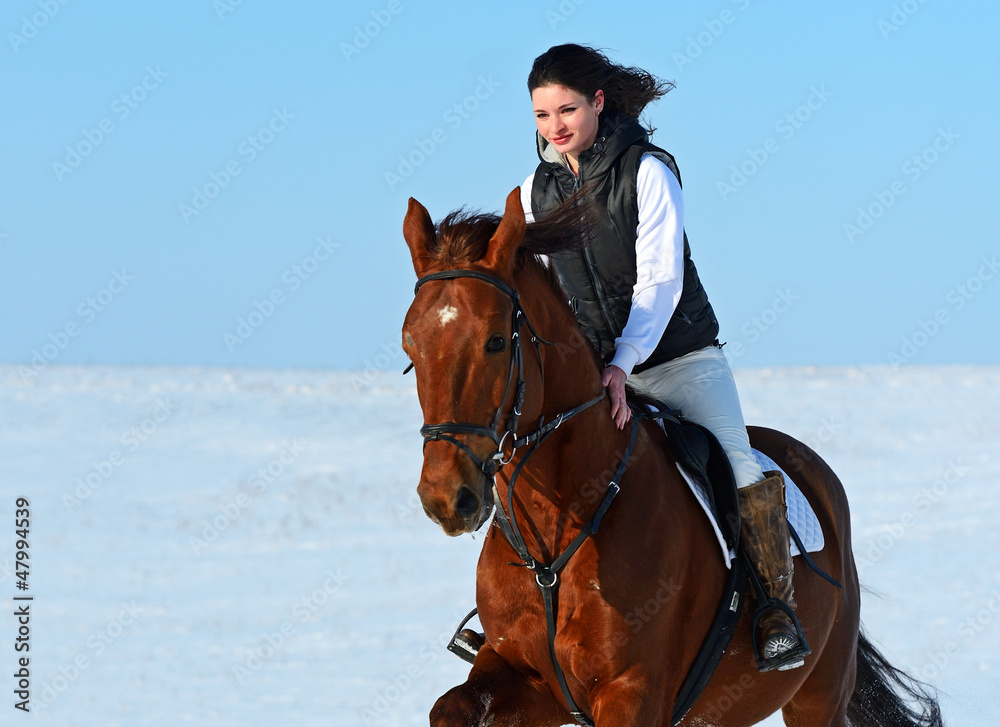 Obraz premium Girl with a horse