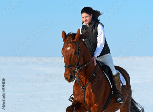 Girl with a horse