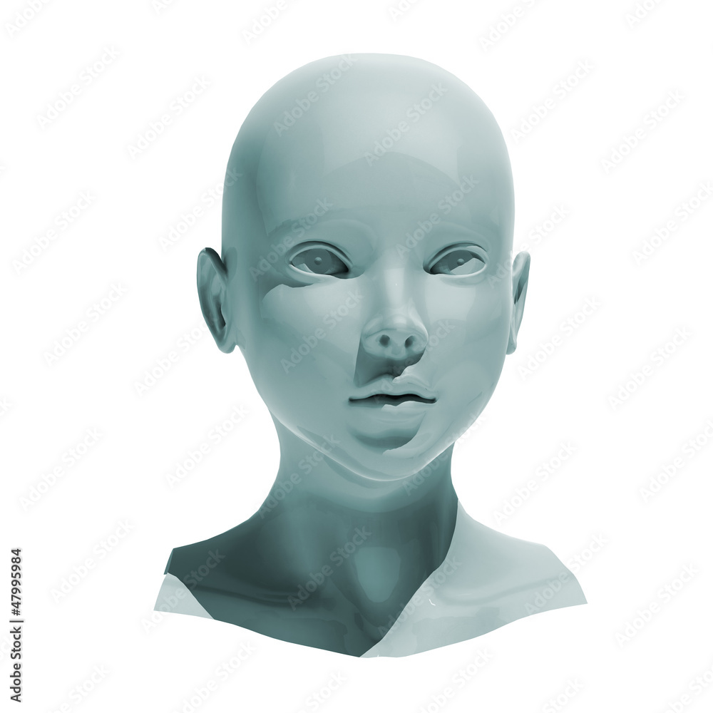 Android head isolated Android head isolated