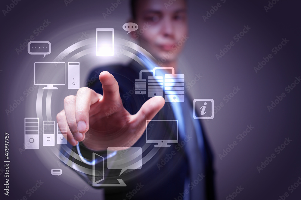 hand pushing on a touch screen hand pushing on a touch screen