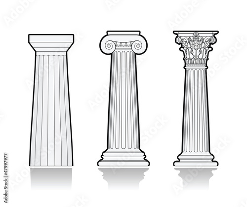 Stylized Greek columns