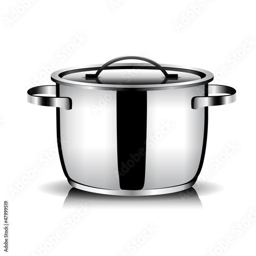 Stainless steel kitchenware vector