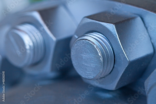 Joint of two flanges by bolts and nuts