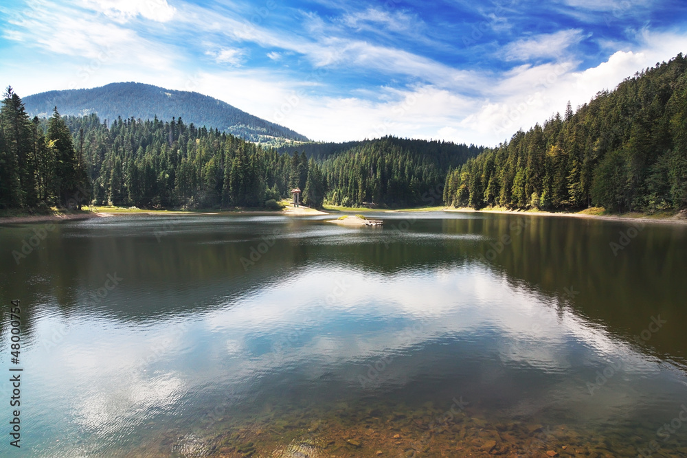Beautiful mountain lake in Carpathians, Landscape Sinevir. Beautiful mountain lake in Carpathians, Landscape Sinevir.
